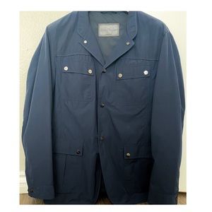 SALVADOR FERRAGAMO NAVY BLUE WINDPROOF JACKET